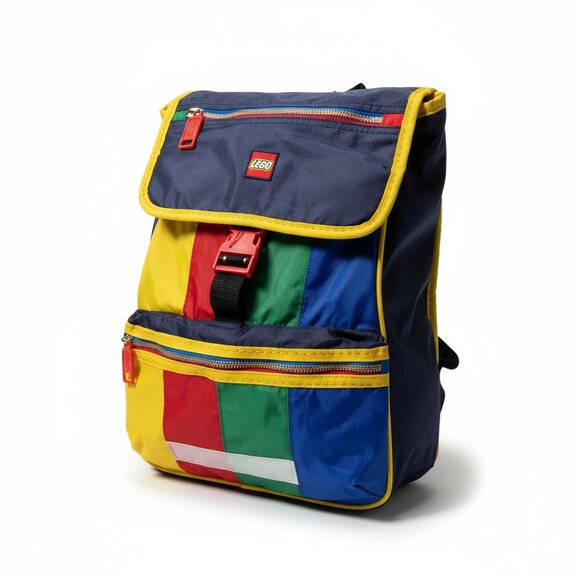 Lego Other - Vintage LEGO Primary Color Block Backpack Retro 90s Nylon School Bag Kids